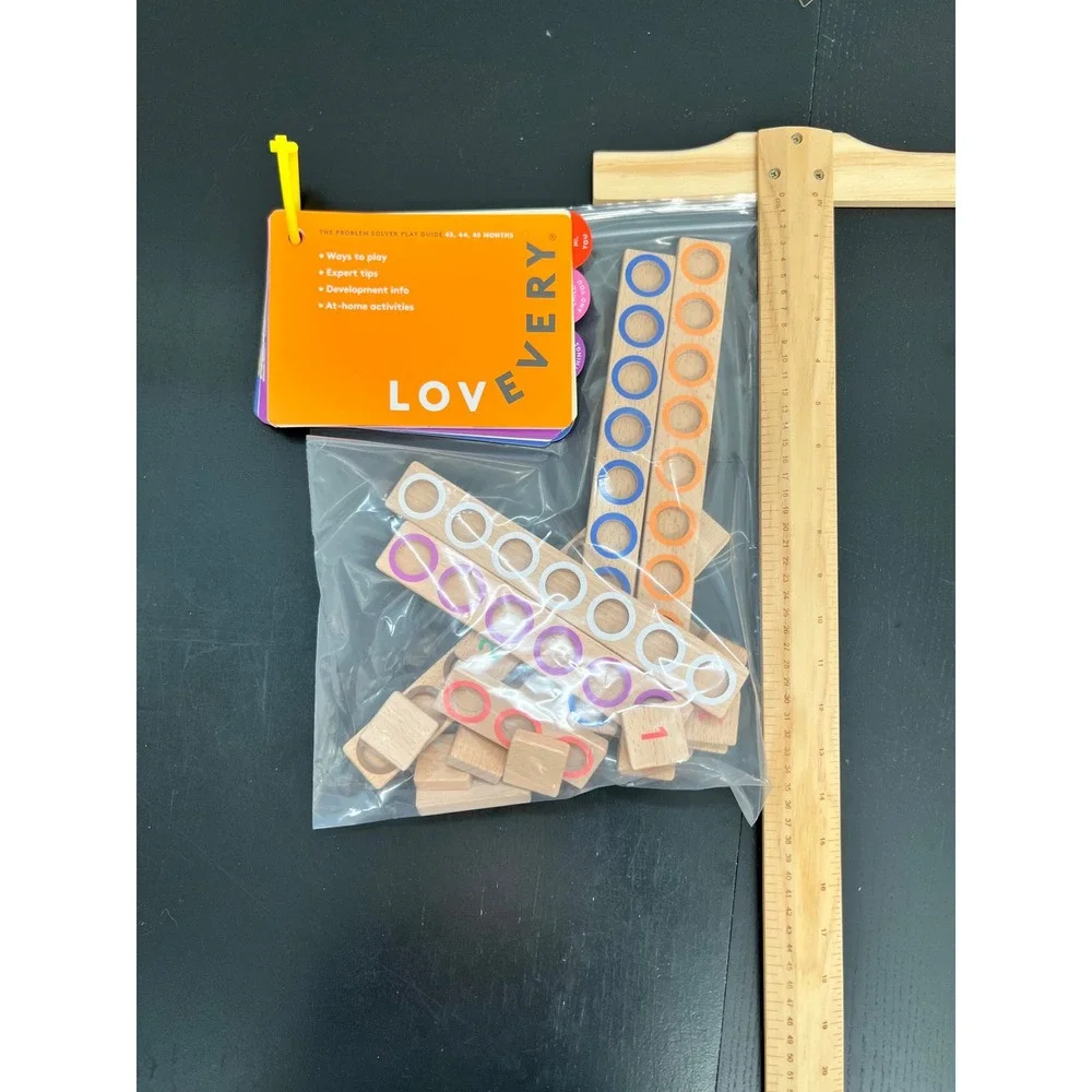 Lovevery Montessori Math Bars and Nature Counters Multicolor Problem Solver OS